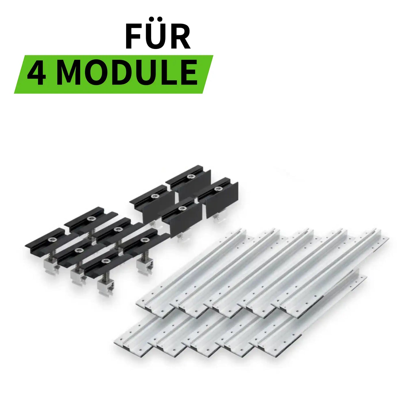 Balkonkraftwerk Trapezblechdach Montageset