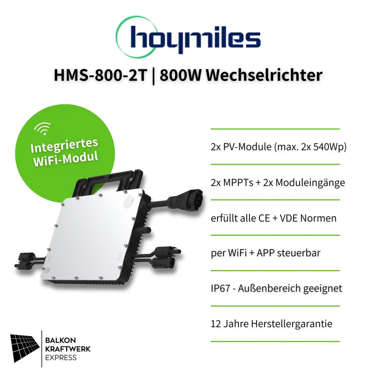 Hoymiles HMS-800W-2T 800W Wechselrichter