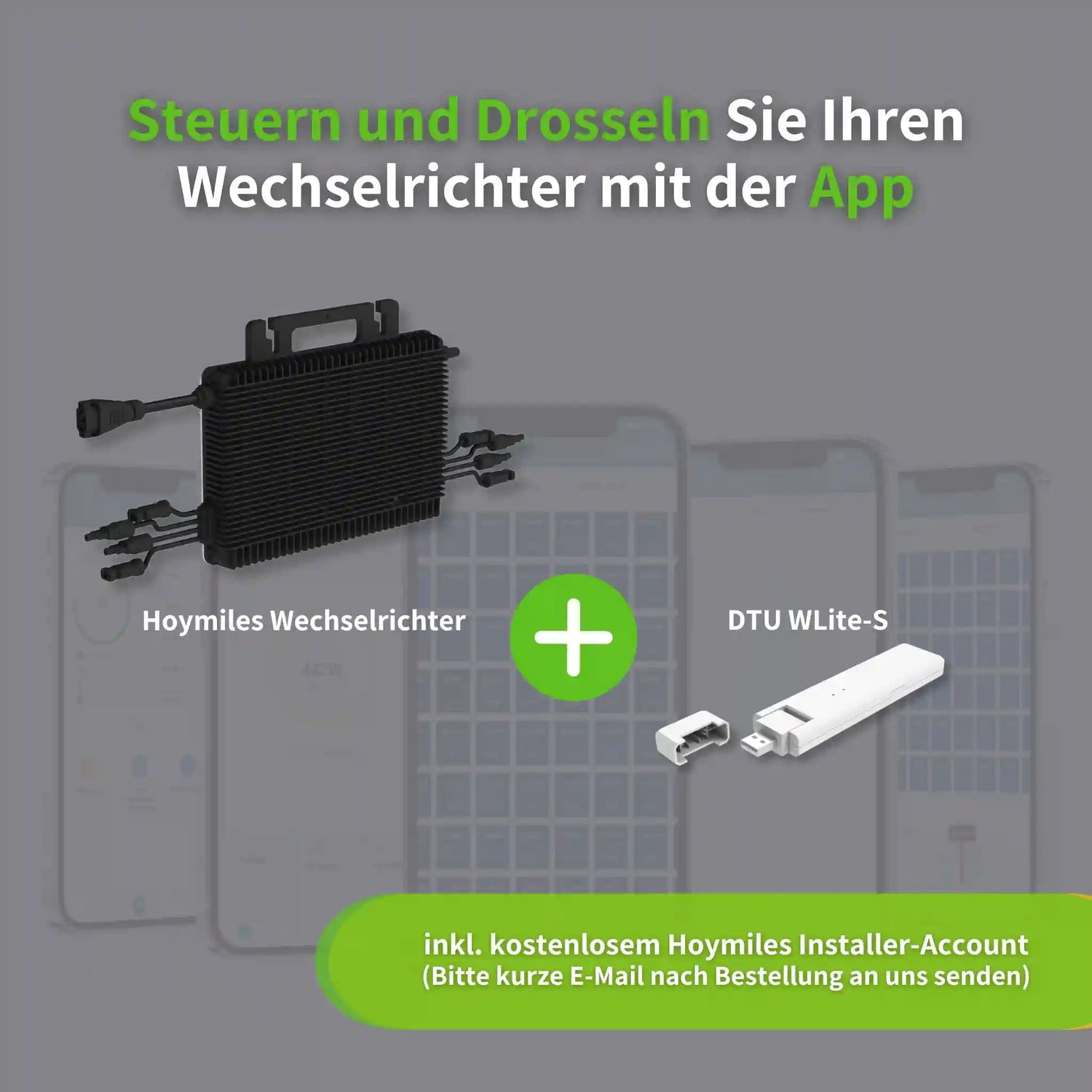 Hoymiles Wechselrichter und DTU WLites-S App-Anbindung