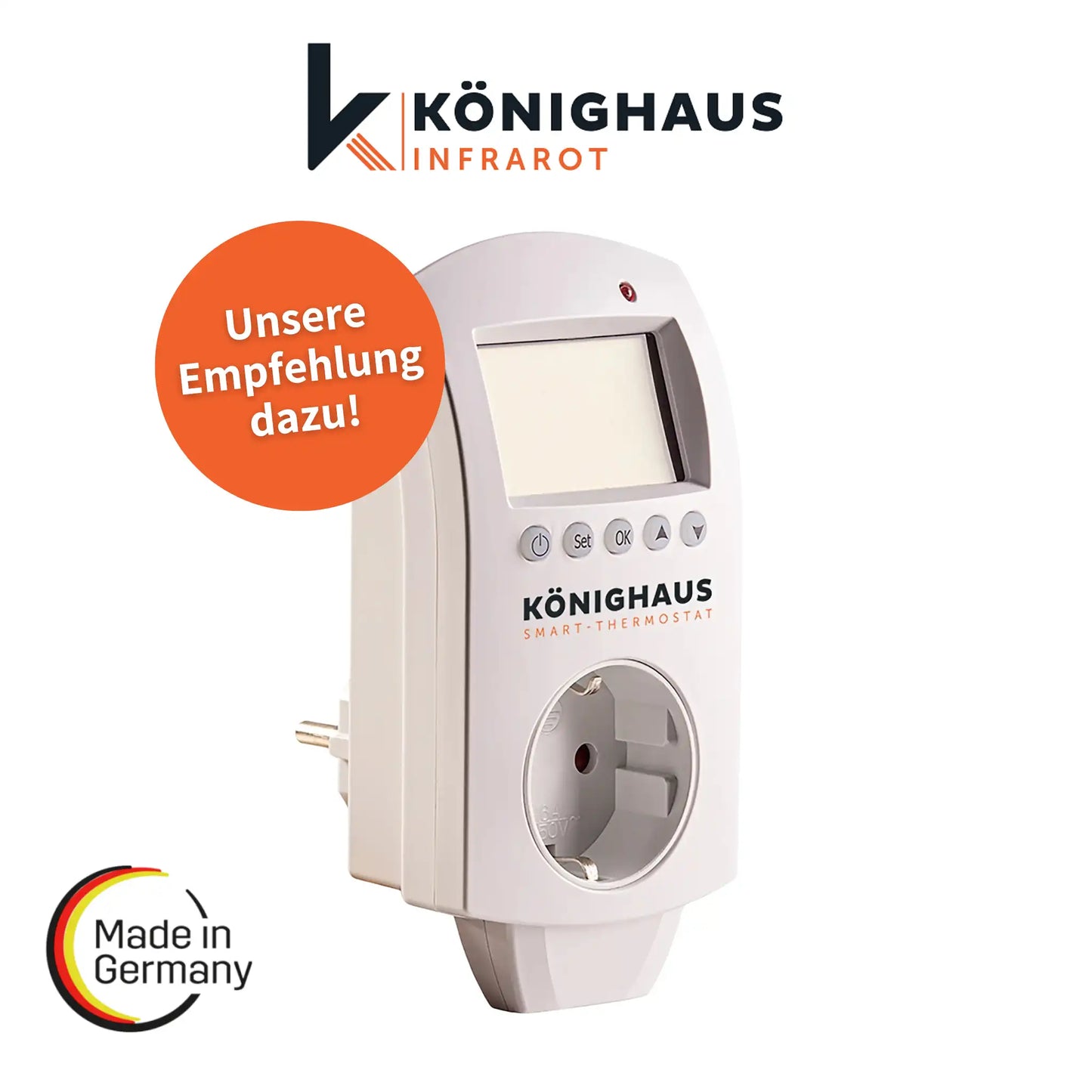 Könighaus Thermostat Steckdose WLAN + App-Steuerung