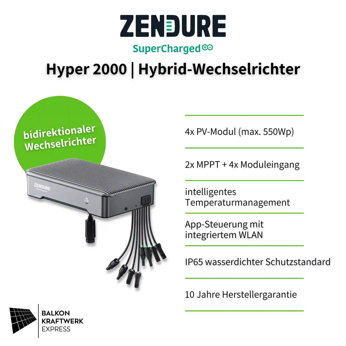 Zendure Hyper 2000 Hybrid-Wechselrichter