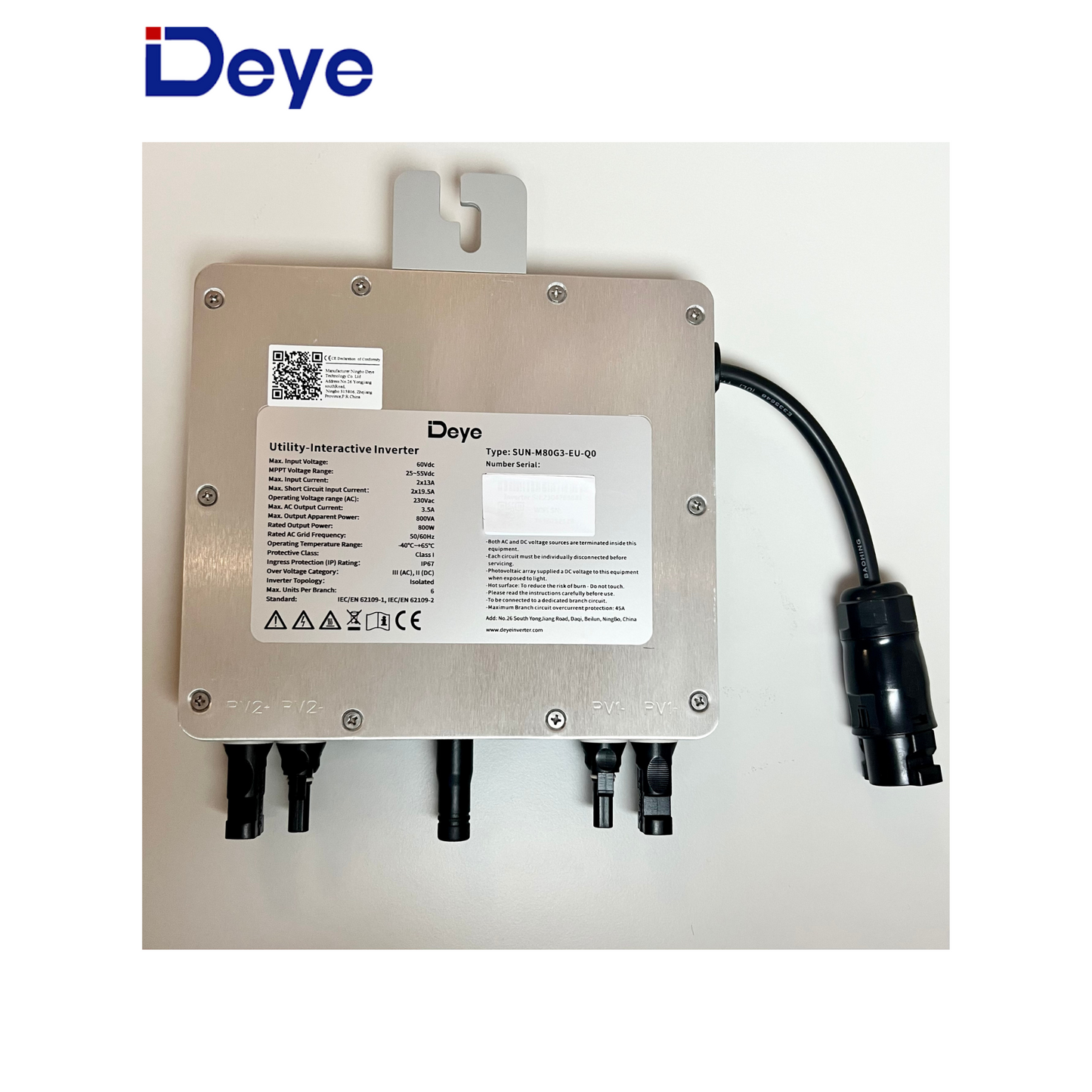 Deye SUN-M80G3-EU-Q0  800W / 600W Wechselrichter – Balkonkraftwerk-Express