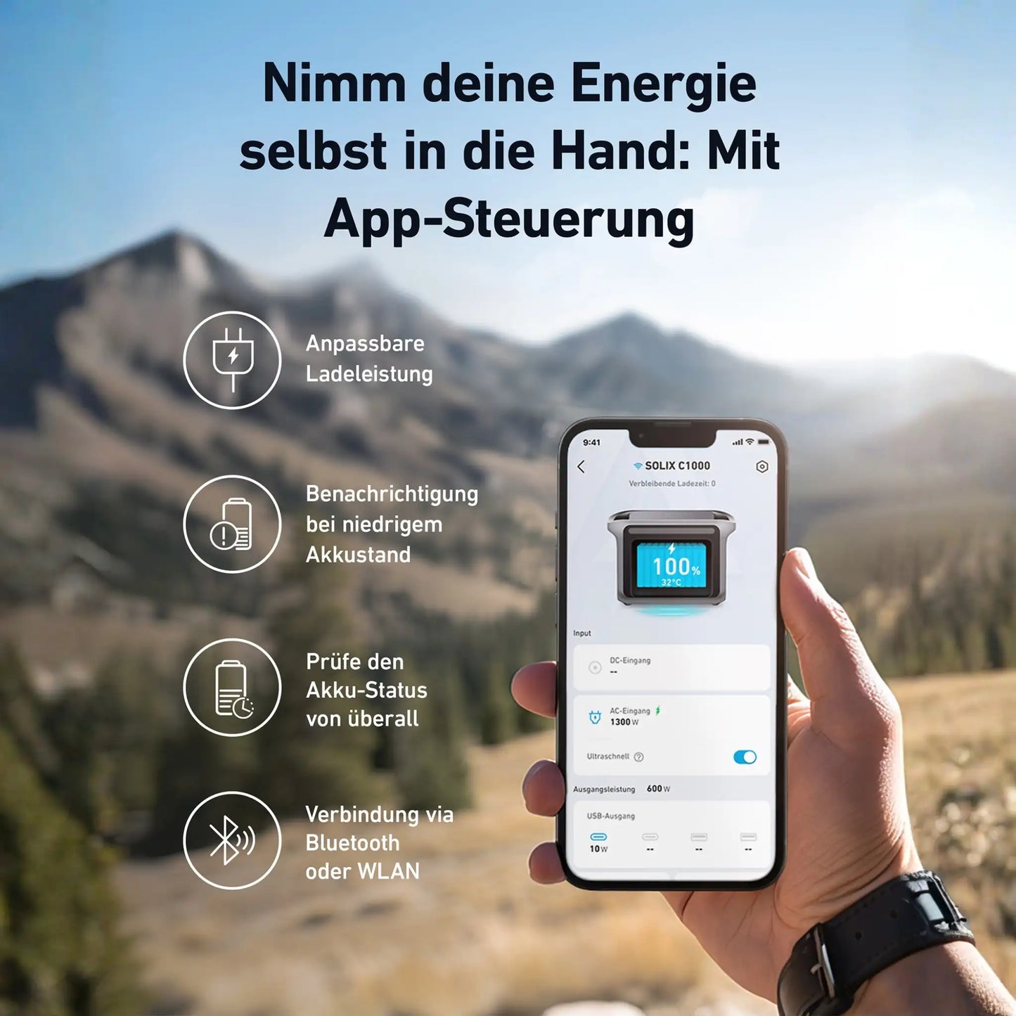 Anker SOLIX C1000X | Powerstation App Steuerung
