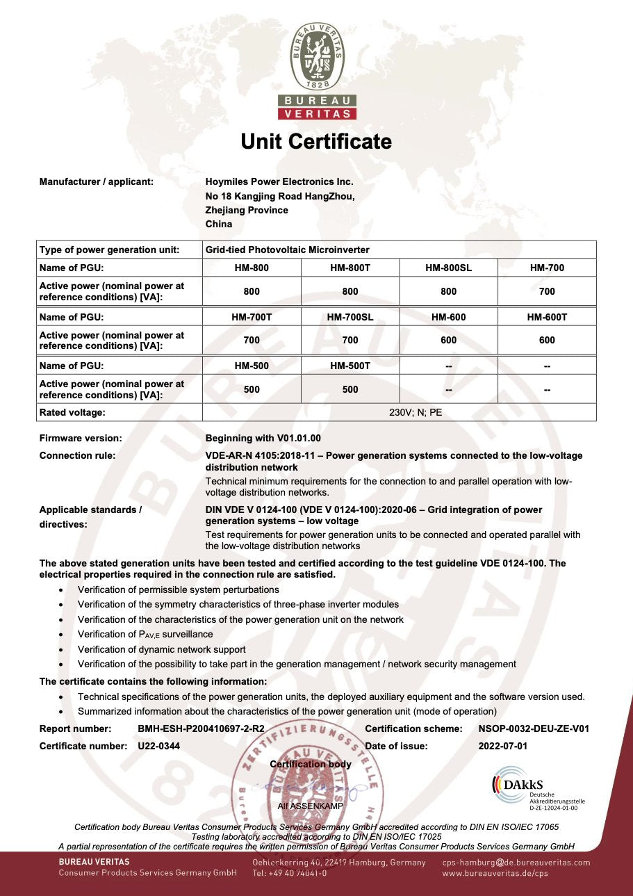 Hoymiles HM-800 | 800W / 600W Wechselrichter (drosselbar)