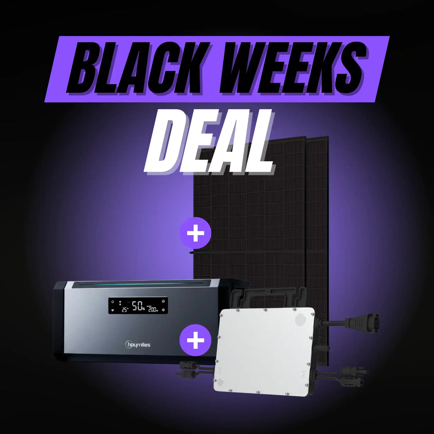 HiBattery + HMS-800 | 800W Solar-Bundle