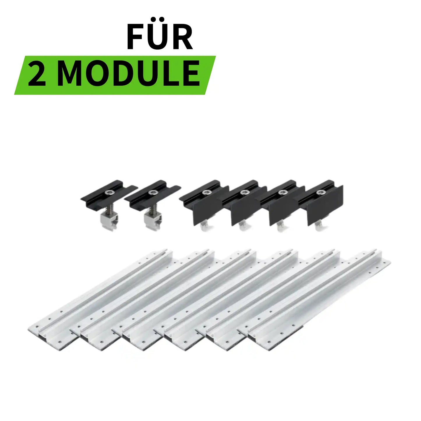 Balkonkraftwerk Trapezblechdach Montageset