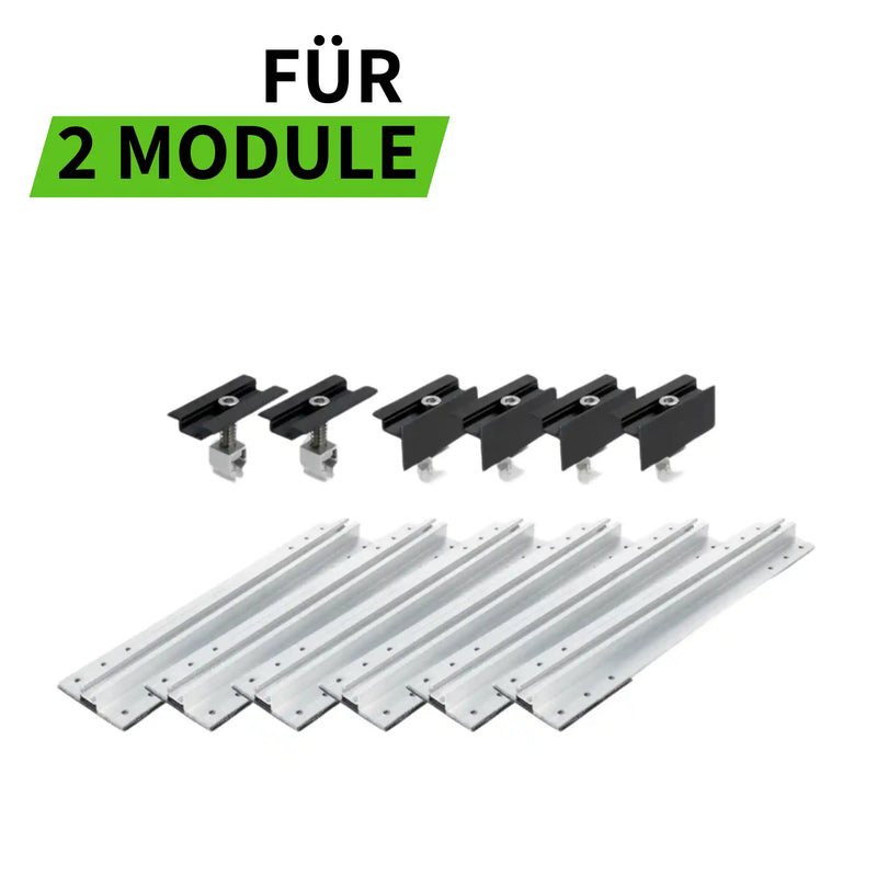 Balkonkraftwerk Trapezblechdach Montageset