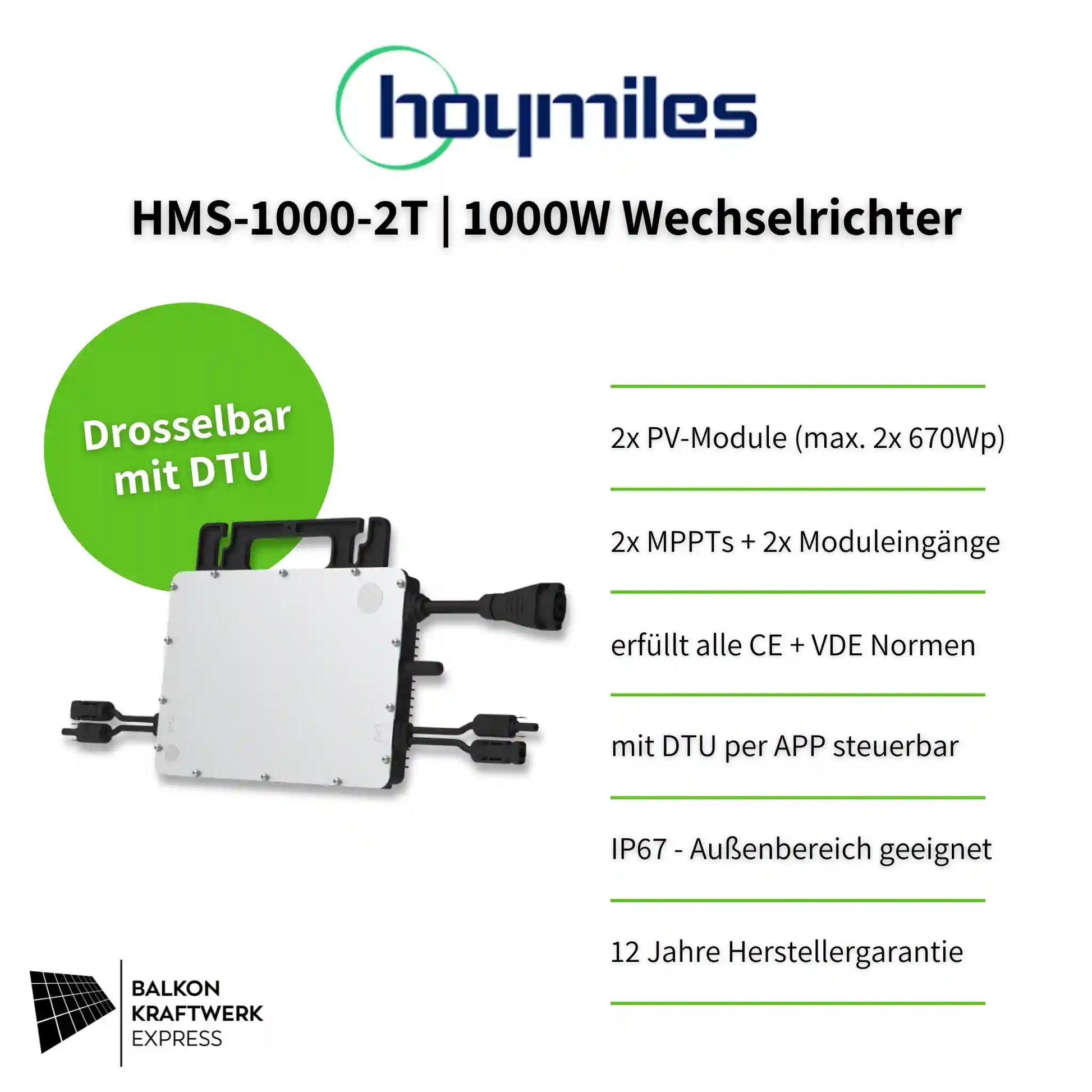 Hoymiles HMS-2000-4T microinverter (HMS-2000-4T Hoymiles HMS-2000-4T microinverter (HMS-2000-4T