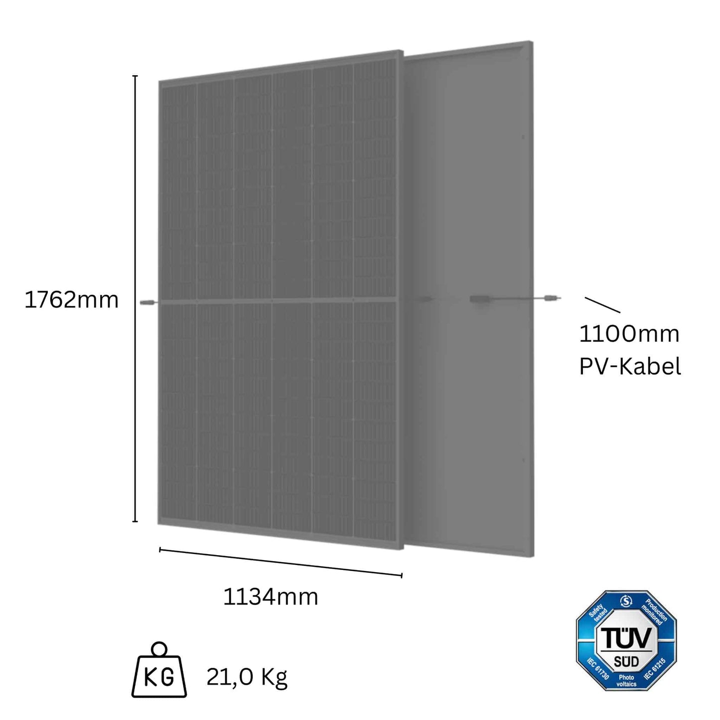 Solar Module Trina Größe und Gewicht