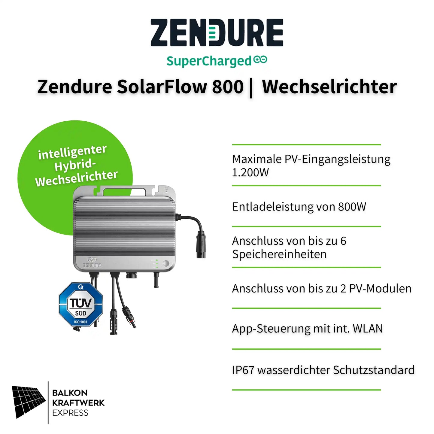 Zendure SolarFlow 800 AC-Hybrid Wechselrichter